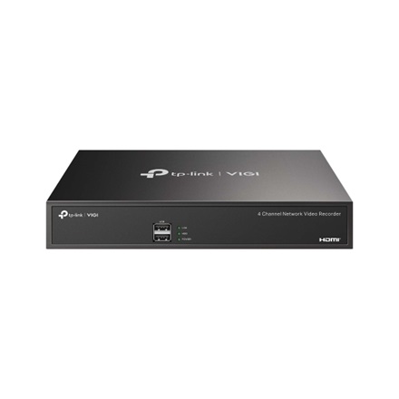 TP-link NVR rögzítő - NVR1004H (4 csatorna, H265+, 5MP, HDMI, VGA, 2xUSB, 1x Sata(max10TB), audio)